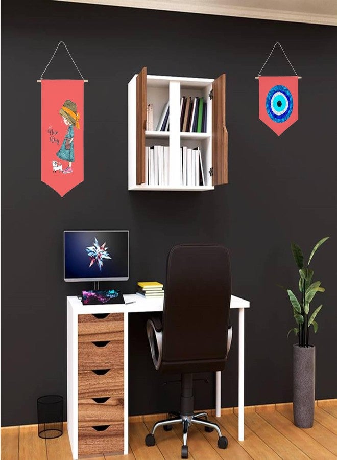 ليفي لافتات قماشية فارغة من ليفي، 26.7 سم × 33 سم و26.7 سم × 54.6 سم، لوحة زخرفية يمكنك صنعها بنفسك مع وتد خشبي، أسود، طقم من قطعتين (أحمر) - Image 3